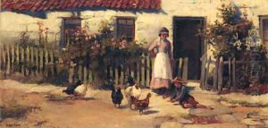 Outside the Cottage Door by William Gilbert Foster