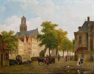 Figures By St Bavo Church, Haarlem
