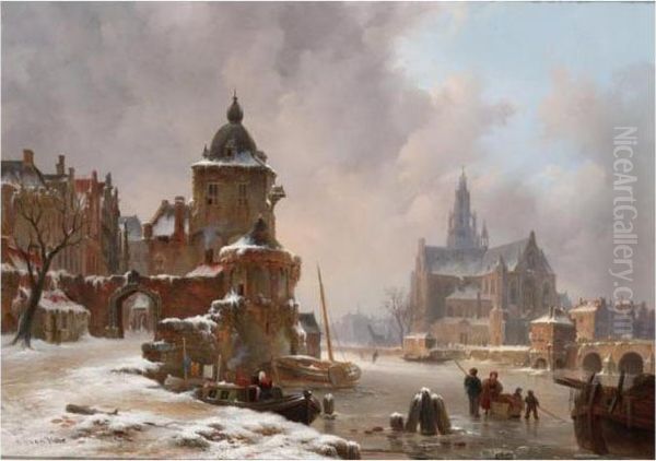 A View Of A Town In Winter - view 1