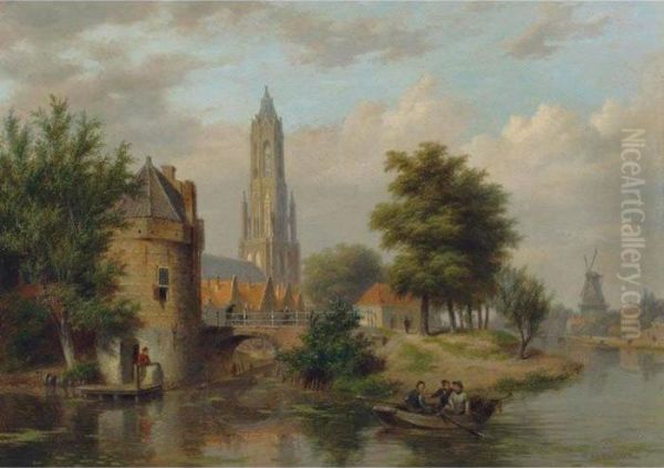 View Of A Riverside Dutch Town - view 1
