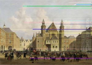 Riding Through The
Stadhouderspoort Of The Binnenhof, The Hague, By The Delegates Of
Dordrecht, 17 March 1786 by Bartholomeus J. Van Hove