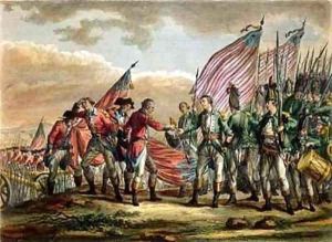 The Surrender of General John Burgoyne at the Battle of Saratoga by Fauvel