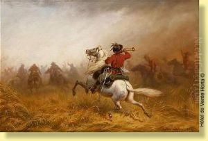 Charge De Cavalerie by A. Jules Van Imschoot