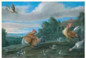 Scene De Basse-cour by Jan van Kessel