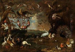 Una Allegoria Dell"""" Ordine Di Malta Con Un""""aquila by Jan Iii Van Kessel