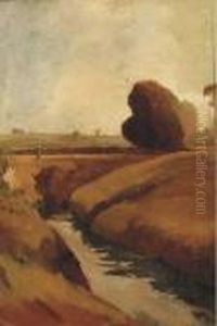 Figure In A Landscape by Willem Van Konijnenburg