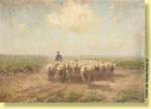 Retour Du Troupeau De Moutons by Fedor Van Kregten