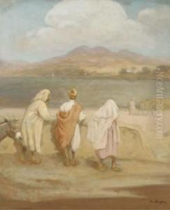Overlooking The Bay In Tanger/casablanca by Fedor Van Kregten