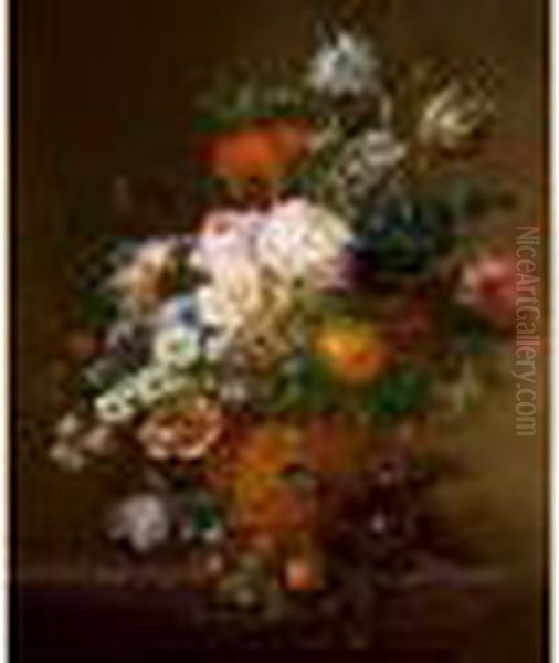 Nature Morte Au Nid D'oiseau Et Au Vase A L'antique - view 1