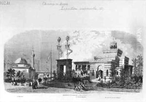 The Foreign and Eastern Sections of The Universal Exhibition at the Champ de Mars in Paris by Michel Charles Fichot