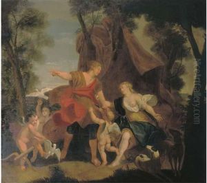 Venus And Adonis by Hendrick Van Limborch