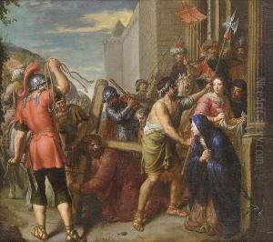 The Road To Calvary With Saint Veronica by Pieter van Lint
