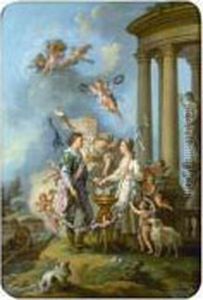 Les Amants Unis Par L'hymen Et Couronnes Par L'amour. by Charles-Amedee-Philippe van Loo