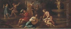 Elegant Company Making Music In A Classical Landscape