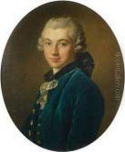 Portrait D'homme Au Gilet Bleu