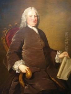 Portrait Of A Gentleman Holding A Scroll