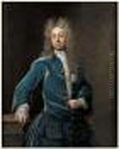 Portrait De Gentilhomme En Habit Bleu by Jean Baptiste van Loo