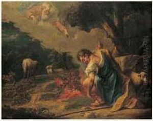 Moise Et Le Buisson Ardent by Jean Baptiste van Loo