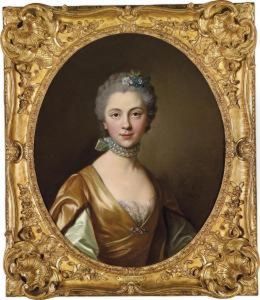 Portraitof An Elegant Young Lady by Louis-Michel Van Loo