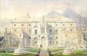View of a Villa on the Bay of Naples