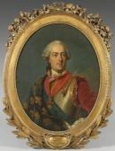 Portrait De Louis Xv by Louis-Michel Van Loo