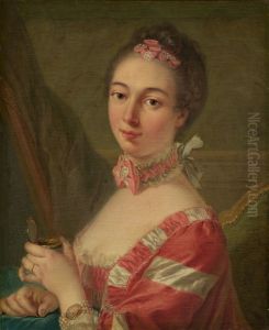 Portrait Of A Lady by Louis-Michel Van Loo