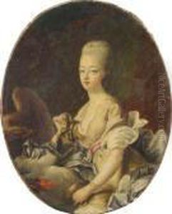 Portrait De Femme En Hebe by Louis-Michel Van Loo