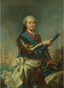Portrait Of An Admiral by Louis-Michel Van Loo