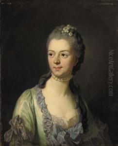 Portrait Of Princess Galitzin by Louis-Michel Van Loo