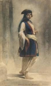 Femme Druse (liban) by Eugene Romain Van Maldeghem