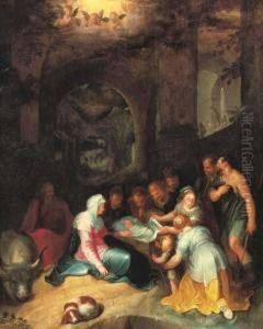 The Adoration Of The Shepherds by Karel Van Mander