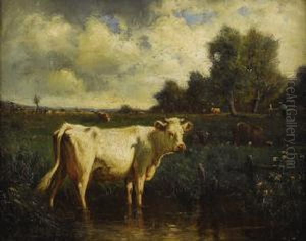 Cattle In The Stream - view 1