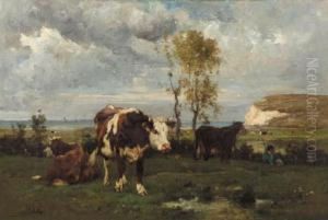 Pastoral Scene On The Rocky Coast Of Bretagne