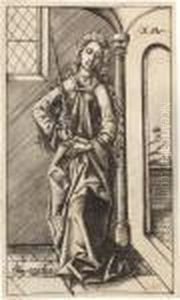 Die Heilige Agatha by Israhel Van Meckenem