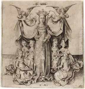 Die Heilige Ursula by Israhel Van Meckenem
