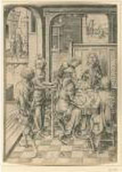 The Flagellation; The 
Crucifixion (man Of Sorrows Resting); And Christ At Emmaus, From The 
Passion&amp;nbsp;(lehrs, Holl. 145; 150; And 153) - view 1