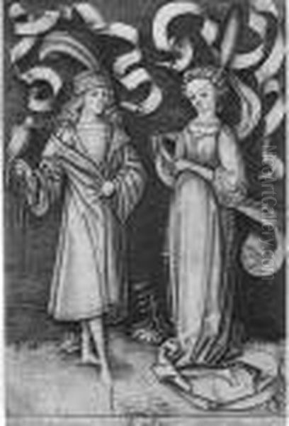 The Falconer And The Lady (b. 177; Geissberg 402; Holl., Lehrs 500) - view 1