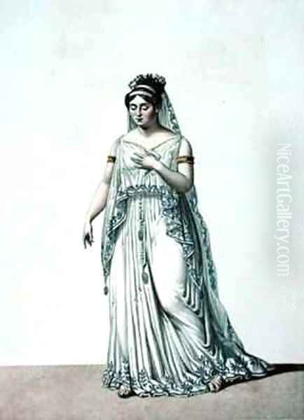Portrait of Madame Volnais in the role of Iphigenia for Iphigenia in Aulis by Christoph von Gluck 1714-87 for the Galerie Theatrale series - view 1