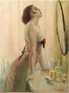 Lady In Front Of A Mirror by Han Van Meegeren