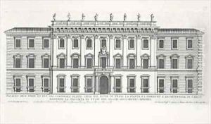 View of the facade of Palazzo Chigi by Giovanni Battista Falda