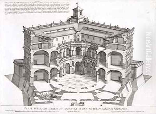 Cross-section of Villa Caprarola - view 1