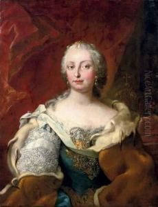 Portrait Of A Royal, Said To Be Empress Maria Theresa by Ircle Of Martin Van Mytens