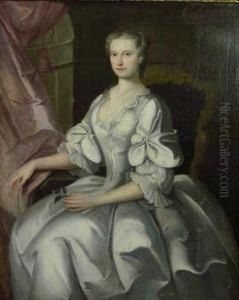 Portrait Of A Woman In A Gray Dress Portrait Of A Woman In A Gray Dress