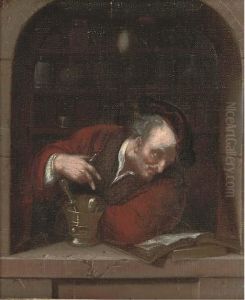 A Doctor At A Casement by Frans van Mieris