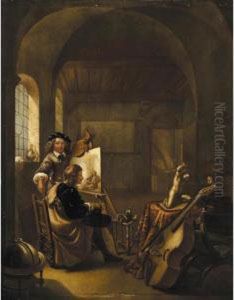 Studio D'artista by Frans van Mieris