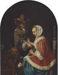 Teasing The Pet by Frans van Mieris