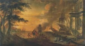 Une Caravane Dans Un Port De Fantaisie
