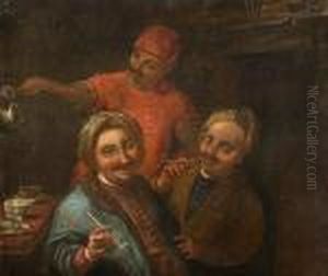 Turcs Prenant Un Cafe by Jan-Baptiste Vanmour