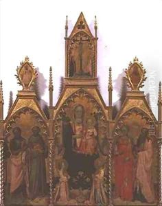 Madonna and Child enthroned with Saints by Rossello di Jacopo Franchi