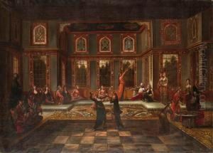 Danseuses Au Harem by Jan-Baptiste Vanmour